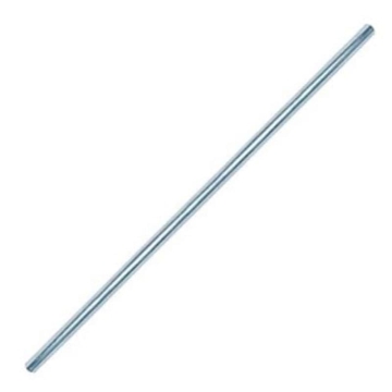 Galvanised steel antenna mast 1.8m tall 25mm diameter
