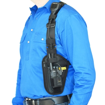 Two Ants Ghost Single Left - Two Way Radio Phone Side Holster with Zipper Pocket