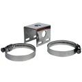 Antenna Aerial Bullbar Mounting Bracket, Polished, Dual Hose Clamp Design