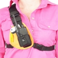 Two Ants Worker Right Orange - Adjustable Compact Two Way Radio Phone Chest Holster