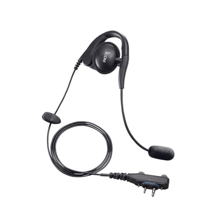icom hs-94lwp hs94lwp remote boom microphone earpiece headset